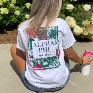 Floral Alpha Phi tee